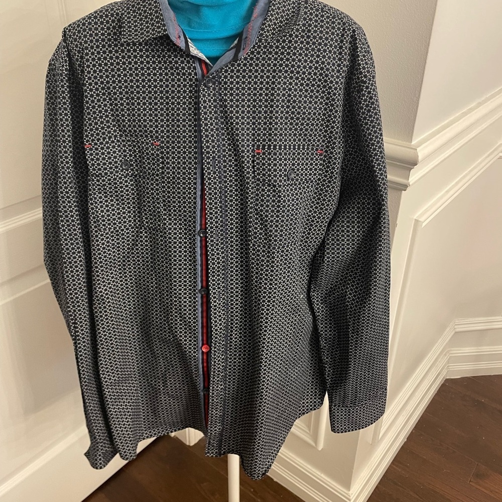 Men's Geometric Patterned Shirt Jacket